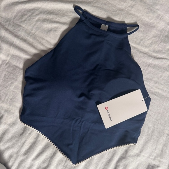 🆕💙 Lululemon Stitch Trim Halter Tank SOTM - Club Blue - Picture 4 of 9